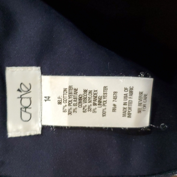 Cache front back keyhole navy sleeveless dress - Picture 5 of 6